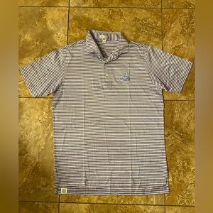 Peter Millar Summer Comfort Mens Golf Polo Shirt Striped Sz M